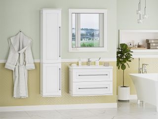 Зеркало Misty Марта 80см белый